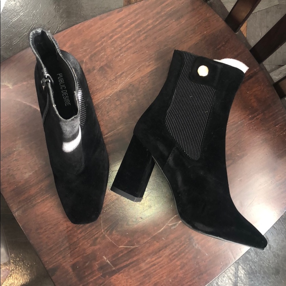 Black Suede Booties